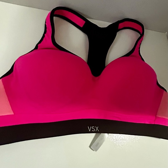 VSX Women's Pink and Black Sports Bra 36B - Picture 1 of 4